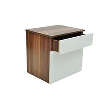 Cikonielf - Comodino in legno, tavolo da notte con cassetto, stile moderno, per camera da letto, soggiorno, corridoio, ufficio (Confezione da 2)