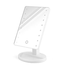 AOZBZ 16 LEDs Specchio da Trucco Schermo di Tocco con Luce, Illuminated Specchio da Barba Specchio Cosmetico per Tavolo Regolabile Luminosità con USB o Alimentazione a Batteria