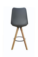 Homexperts Barhocker 2-er Set Inka Ideal für Ihren Wohn-und Essbereich Set di 2 sedie da Bar, Grigio, B 48.5, H 108.5, T 55 cm