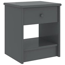 vidaXL Comodini 2 pz Grigio Scuro 35x30x40 cm in Pino Massello