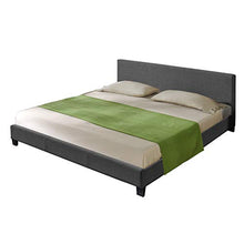 Corium Letto in Tessuto Grigio Scuro di Alta qualitá 140x200cm di 100% Poliestere