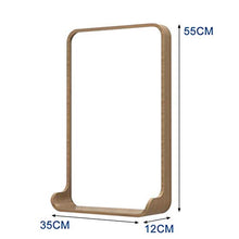 Specchio da Parete Rettangolare da 55 Cm, Specchio da Barba con Cornice in Legno con Ripiano Integrato, Specchio per Il Trucco del Bagno, per Corridoio Camera da Letto Soggiorno Specchio
