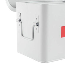 Harbour Housewares Vintage First Aid Bagagli Scatola Metallica - Piazza Metal Box ermetico Seal - Bianco