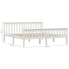 SKM Telaio del Letto Bianco in Legno Massello di Pino 180x200 cm (27.55kg) Bianco-3219
