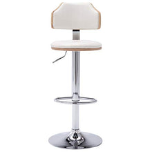 vidaXL 2X Sgabelli da Bar Trespoli Mobili Scranni Pub Sedute Seggiole Sedie Alte Arredo Poltrone Arredamento Bianchi in Legno Curvato e Similpelle