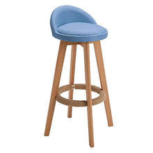 ZEH Sedia da Pranzo, Sedia a bracciolo, seggiolone, Sgabello Moderno Stile Bar Sgabello da Pranzo sedie da Pranzo Girevole poggiapiedi Cucina contatore k FACAI (Color : Blau, Size : 78Cm)