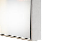Specchio da bagno con profilo rivestito in vera foglia d'alluminio NORMA - Orizzontale 80x70 cm - Prodotto Italiano