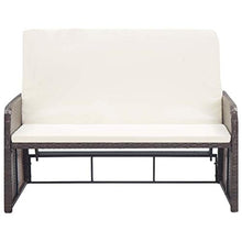 SKM Set Divani da Giardino 2 pz con Cuscini in Polyrattan Marrone (29kg)