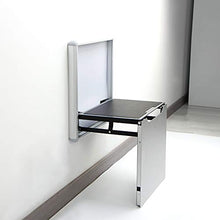 Sgabello pieghevole Sgabello pieghevole nascosto Sgabello per il cambio delle scarpe Sgabello pieghevole a parete Sedia da ingresso Sgabello da bagno Sgabello pieghevole multifunzionale Argento Bian