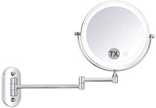 Specchio da bagno, anti-appannamento, specchio da Specchio da bagno LED illuminato impermeabile, montaggio a parete specchio per il trucco, specchio di bellezza con luce e ingrandimento, con ingrandim