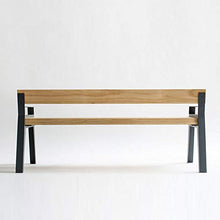 Panchina da Terrazza Parco Panche per Tempo Libero All'aperto, Panche da Giardino Resistenti alle Intemperie in Ghisa e Pino, Panca Decorativa Retrò con Schienale e Braccioli - Panchina 2 Posti