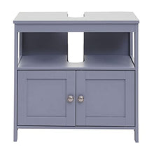 Mendler Arredo bagno mobile sottolavabo HWC-B63 MDF verniciato 30x60x60cm grigio
