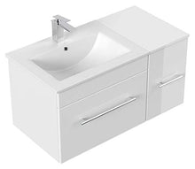Set di mobili da bagno Fortuna bianco lucido