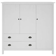 FAMIROSA Armadio a 3 Ante Hill Range Bianco 142x45x137 cm Legno di Pino Bianco