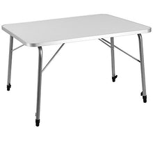 Deuba Tavolo da campeggio pieghevole alluminio altezza regolabile 80x60cm tavolino spiaggia giardino picnic