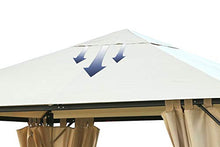 QUICK STAR Tetto di Ricambio per Gazebo da Giardino, 3 x 3 m, Colore Beige