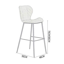 SAP - Sgabello da bar alla moda, creativo, sedia da bar e schienale alto, girevole, per la colazione, ristorante, resistente (colore: blu, dimensioni: 75 cm)