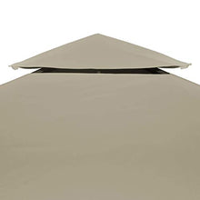 Festnight- Telo di Ricambio per Gazebo, Copertura Superiore per Gazebo a 2 Strati 310 g/m² 3x3m Talpa