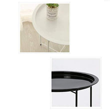 Jcnfa-Tavoli Tavolotto Rotondo Tavolo davagini/Divano Tavolo d'appoggio/Balcone Tavolino Basso/Tavolo da caffè Mini Bar/Materiale in Acciaio al Carbonio, assemblato