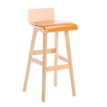 JXXDDQ Sedia da bar con gambe in legno verde chiaro effetto pelle poggiapiedi con schienale in finta seduta per sala da pranzo per pub Café sgabello