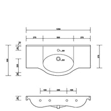 Bagno Italia Mobile Arredo Bagno Portofino cm105 Arte povera con lavabo in Ceramica e Specchio Mobili I