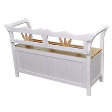 GOTOTOP Baule da Giardino Impermeabile,Cassapanca per Esterni,Panchina con i Braccioli Curvi, Lavorati a Mano, Legno massello di Abete, Compensato,126 x 42 x 75 cm