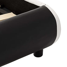 SKM Giroletto con LED Nero in Similpelle 180x200 cm (51.65kg)