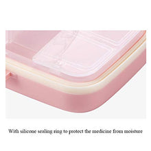 LKH Portapillole Portapillole Rosa, Dispenser per Pillole A 6 Griglie Buona Tenuta, Portapillole da Viaggio 6 Giorni, Piccolo E Portatile, 11 X 7 X 3 Cm