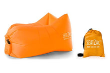 SeatZac Pouf a Sacco, Poliestere, Orange, 40 x 18 x 12 cm