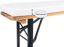 TexDeko Cuscino imbottito per panchina da birreria, 180 cm, 4,2 cm, XL, imbottitura per tavolo da birreria (resistente all'acqua, antracite)