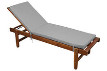 STOF - Materasso/sdraio sfoderabile, perla/grigio chiaro, 55 x 180 cm, 100% microfibra, fissaggio a clip (in legno non incluso)