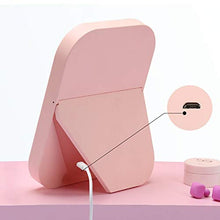 LXRZLS Specchio per vestirsi Leggero da tavolino con Luce per Il Sonno Specchio per Il parcheggio Portatile a Forma di Specchio Femminile