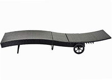 Mendler Lettino Regolabile da Esterno HWC-D80 polyrattan Antracite con Cuscino Grigio Scuro