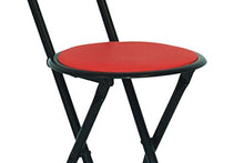 6 Pezzi Sgabello in Metallo Pieghevole con Schienale. Colori Assortiti: Rosso, Verde, Blu. Dimensioni: CM Ø 30 H 44/70.
