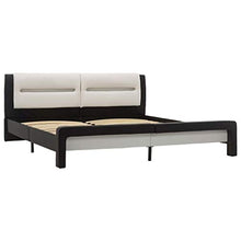 SKM Giroletto con LED Nero e Bianco in Similpelle 160x200 cm (34.65kg)