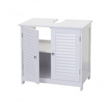Mendler Arredo bagno serie HWC-F75 MDF bianco 35x59x60cm mobile sotto lavabo