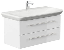 emotion MYDAY100CM000101DE - Lavabo con mobiletto, in Legno Bianco Lucido, 100 x 45 x 41,6 cm