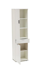 MeMi Me401BIA Armadio, Legno, Bianco, 36.5x45x174 cm