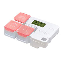 Healifty Portapillole Digitale 3 Scomparti Portapillole con Promemoria Allarme Farmaci Dispenser per Pillole Organizzatore Senza Batteria Rossa