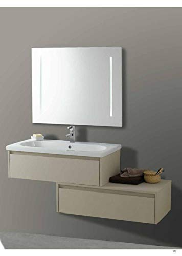 Set Mobile Lavabo Specchio LED Arredo Bagno Moderno Danimarca135 CERAMICHEMIRANDA-Etna