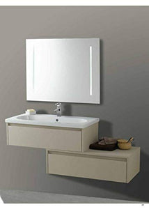 Set Mobile Lavabo Specchio LED Arredo Bagno Moderno Danimarca135 CERAMICHEMIRANDA-Etna