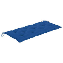 vidaXL - Altalena in legno di teak, con cuscino, altalena da giardino, terrazzo, esterno, 120 cm, colore: Blu