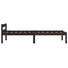 SKM Giroletto con 2 Cassetti Marrone Scuro Legno di Pino 100x200 cm (24.01kg)