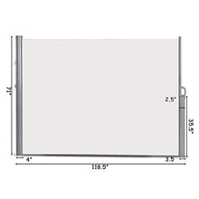 YUNSHAO Tendalino Laterale 160 x 300 cm, Tenda da Sole Laterale Avvolgibile, con Maniglia, Antivento, Anti UV, Protezione Privacy, Utilizzata in Balcone, Cortile e Giardino di Casa (Color : Beige)