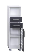 Schildmeyer 139161 - Armadietto Niko, 30,3/32,6/110,5 cm, colore: Bianco/Antracite lucido