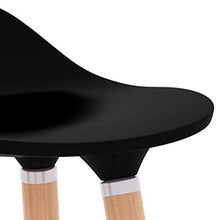 GOTOTOP 2 sgabelli da bar con supporto aggiuntivo integrato per sala da pranzo, 39 x 39 x 80 cm, colore: nero