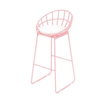 SAP - Sgabello da bar alla moda, creativo, sedia da bar e schienale alto, girevole, per la colazione, ristorante, resistente (colore: rosa, dimensioni: 65 cm)