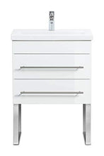 Mobile bagno a terra Mars 600 SlimLine bianco lucido