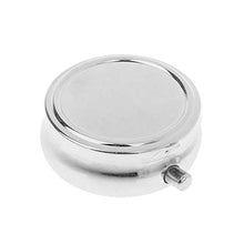 Set 2 Viaggi Portatile Metallo 3 Griglie Singola Slot Pillola Box Medicina Organizzatore