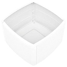 Goliraya Tavolino in Plastica Bianco con Contenitore,Tavolino da Giardino in Plastica,Tavolino da Esterno in Plastica,Tavolino con Stoccaggio Esterno 54x54x36,5 cm
